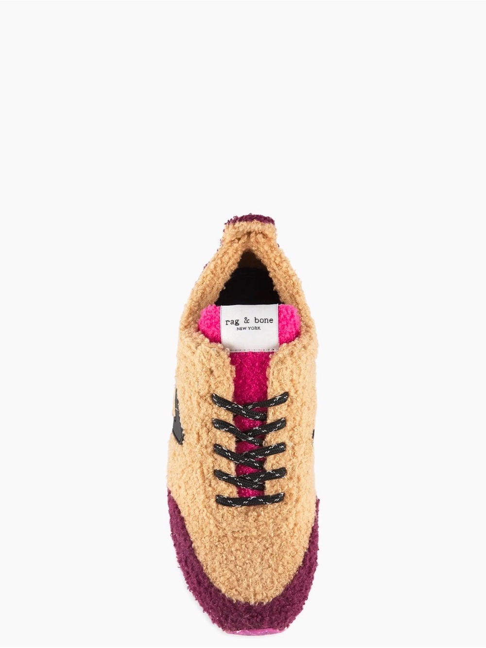 rag & bone Retro Runner Shearling Sneakers Camel Size 8 (EU 38) - Picture 5 of 16
